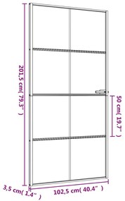 ΕΣΩΤΕΡΙΚΗ ΠΟΡΤΑ ΜΑΥΡΗ 102,5X201,5 ΕΚ. ΨΗΜΕΝΟ ΓΥΑΛΙ &amp; ΑΛΟΥΜΙΝΙΟ 155130
