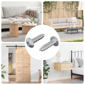 vidaXL Βίδα 2 pcs Ασημί M4 x 16 χιλ Ατσάλι