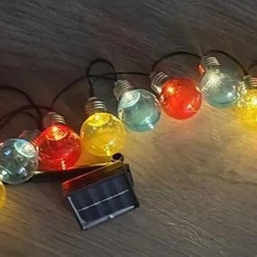 Fos Me Σειρά Με 30 Χρωματιστά Μπαλάκια Φ5cm LED 3m Με Πρόγραμματα IP44 Ηλιακού Συλλέκτη 47-00003