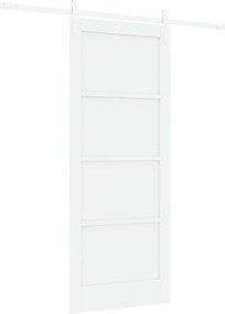 vidaXL Συρόμενη Πόρτα ORKDAL 83 x 202 εκ. Επεξεργασμένο Ξύλο Λευκό