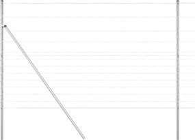 vidaXL Φράχτης Συρμάτινου Φράχτη 50 x 1,5 m Ασημί Δίχτυ
