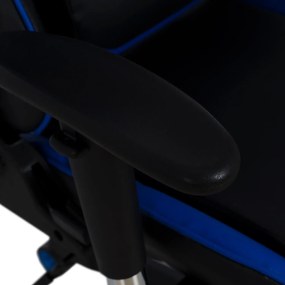 Πολυθρόνα Γραφείου Gaming Zayn Μαύρο-Μπλε Pu 67x70x134 Cm