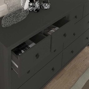 Συρταριέρα - Μπουφές Sabina Megapap χρώμα ανθρακί 160x50x96εκ.