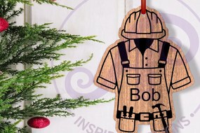 Intra απο ξύλο plywood 3mm-4mm πάχος Χριστουγεννιάτικο στολίδι οικοδόμος, εύχρηστος άνδρας Δίασταση 4x4 cm INTRAFABR-106412791