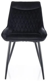 KRZESŁO AGAT VELVET CZARNY STELAŻ/CZARNY BLUVEL 19 DIOMMI-80-3500