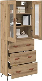 vidaXL Υψηλός Ντουλάπι με Ράφι 2 pcs Artisan Oak Επεξεργασμένο ξύλο