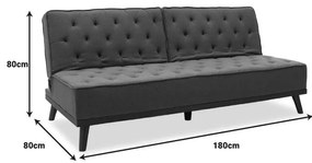 Καναπές - Κρεβάτι Marco 3θέσιος Ύφασμα Γκρί 180x80x80 εκ. 180x80x80 εκ.
