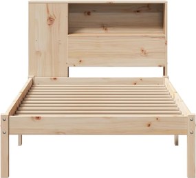 vidaXL Κρεβάτι Βιβλιοθήκη Χωρίς Στρώμα 75x190 εκ Μασίφ Ξύλο Πεύκο