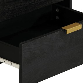vidaXL Κομοδίνο Μαύρο 50x33x62 εκ. από Επεξεργασμένο Ξύλο