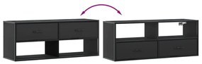 vidaXL Έπιπλο Τηλεόρασης Μαύρο 100x31x39,5 εκ. Επεξεργ. Ξύλο / Μέταλλο