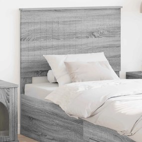 vidaXL Κεφαλάρι με κεφαλάρι Γκρίζο Σονομα 90 cm Επεξεργασμένο ξύλο