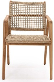 Καρέκλα Τραπεζαρίας Mε Mπράτσα Kimon 0940002 53x61x81cm Natural