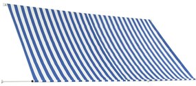 vidaXL Τέντα Συρόμενη Μπλε / Λευκό 300 x 150 εκ.