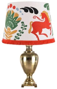 Φωτιστικό Επιτραπέζιο Horse Parade-Ulpia Gold-Multi MindTheGap Metal, Fabric