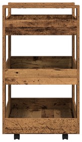vidaXL Κινητός Τροχός Κουζίνας Παλιού Ξύλου 60x45x80 εκ. Κατασκευασμένο Ξύλο