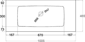 Elleci Deciso White Matt 100x46 - Νιπτήρας επίπλου μπάνιου