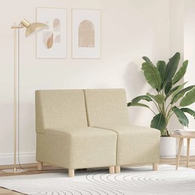 vidaXL Μοναδικός Καναπές χωρίς Χερούλια 2 pcs Κρεμ 55 x 74 x 82 εκ.