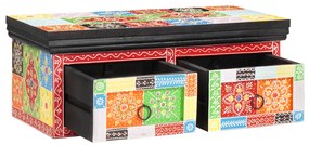 vidaXL Κάστρο τηλεόρασης τοίχου 60x30x24 εκ. από συμπαγές ξύλο Rough Mango