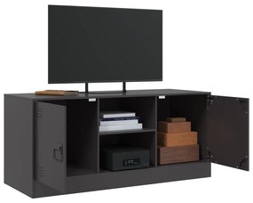 Έπιπλο Τηλεόρασης Μαύρο 99x39x44 εκ. από Ατσάλι - Μαύρο