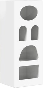 vidaXL Πλαϊνό γραφείο Υψηλής γυαλάδας λευκό 40 x 35 x 100,5 εκ