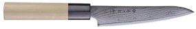 Μαχαίρι Γενικής Χρήσης Shippu FD-592 13cm Από Δαμασκηνό Ατσάλι Silver-Natural Tojiro Ατσάλι,Ξύλο
