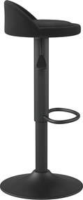 vidaXL Σκαμπό Μπαρ 2 τεμ. Μαύρα Βελούδινα