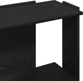 vidaXL Βιβλιοθήκη 3 Επιπέδων Μαύρη 60x30x80 εκ. από Επεξεργ. Ξύλο