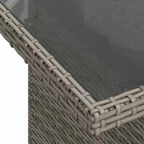 vidaXL Σετ Καναπέ με μαξιλάρι 8 pcs Γκρι συνθετικό ρατάν