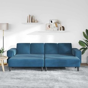 vidaXL Σετ Καναπέ 3 pcs Μπλε Βελούδο