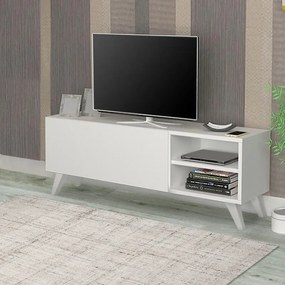 Megapap Έπιπλο Τηλεόρασης Space Από Μελαμίνη Λευκό 120x35x42εκ.