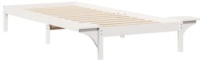 vidaXL Κρεβατοκάμαρα με Πλαϊνά Τραπέζια Λευκό 100 x 210 cm