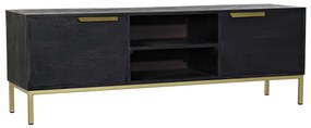 Τηλεόραση DKD Home Decor Μαύρο Μέταλλο Χρυσό Ξύλο από Μάνγκο (147 x 40 x 51 cm)