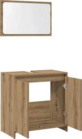 vidaXL Σετ Επίπλων Μπάνιου 2 Τεμαχίων Τεχνίτης Δρυς από Τεχν. Ξύλο