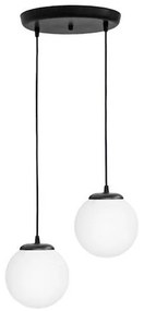 Φωτιστικό Οροφής Δίφωτο Heronia 02-0317 Black