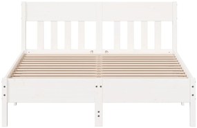 vidaXL Σκελετός Κρεβ. Χωρίς Στρώμα Λευκό 160x200 εκ Μασίφ Πεύκο