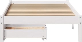 vidaXL Σκελετός Κρεβ. Χωρίς Στρώμα Λευκό 90x190 εκ Μασίφ Πεύκο