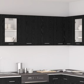 vidaXL Κρεμαστό Ντουλάπι Μαύρη Βελανιδιά - 80x31x60 εκ. - Φτιαγμένο από Επεξεργασμένο Ξύλο