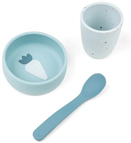Done by Deer Σετ Φαγητού από Σιλικόνη με Αντιολισθητική Βάση Blue 3τμχ