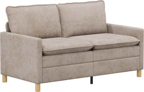 vidaXL Καναπές Μπεζ 156 x 81 x 87,5 εκ Πολυεστέρας