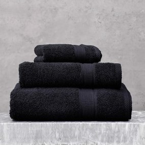 Πετσέτα Illusion Black Ρυθμός Προσώπου 50x90cm 100% Cotton