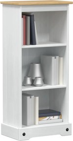 vidaXL Βιβλιοθήκη Λευκό 46 x 29 x 100 εκ. Στερεά ξυλεία πεύκου