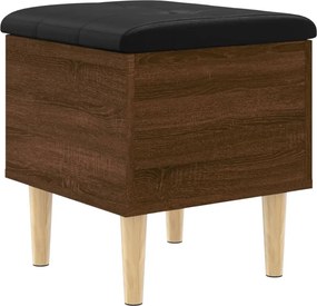 vidaXL Παγκάκι Αποθήκευσης Καφέ Δρυς 42 x 42 x 46 εκ. Επεξεργ. Ξύλο