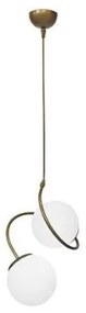 Κρεμαστό Φωτιστικό Οροφής 2xE27 IP20 01-0374 Heronia-01-0374-Κίτρινο 01-0374