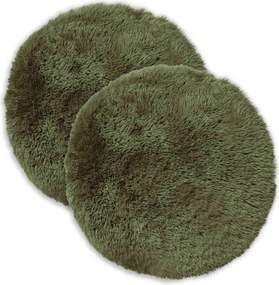 vidaXL Κάλυμμα Μαξιλαριού 2 pcs HEERLEN Πράσινο Ø 50 cm PV Φλίς