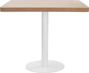 vidaXL Τραπέζι Bistro Ανοιχτό Καφέ 80 x 80 εκ. από MDF
