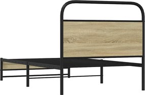 vidaXL Πλαίσιο Κρεβ. Χωρ. Στρώμα Sonoma Δρυς 90x200 εκ. Επεξ. Ξύλο