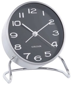 Ρολόι Επιτραπέζιο - Ξυπνητήρι Classical Numbers KA5763BK  9,5x7cm Black Karlsson Metal