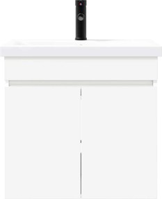 vidaXL Μονάδα μπάνιου με βρύση Λευκό 61 x 40 x 74,5 εκ.