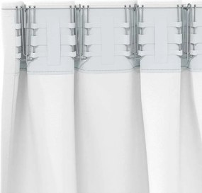 vidaXL Κουρτίνες Μαύρης Ύφανσης με Δαχτυλίδια 2 pcs Λευκό φωτεινό