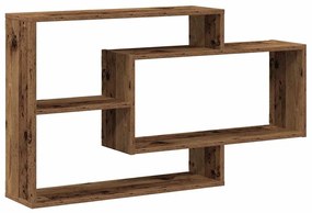 Ράφι τοίχου Παλιό ξύλο 104x20x58,5 cm Κατασκευασμένο ξύλο - Καφέ